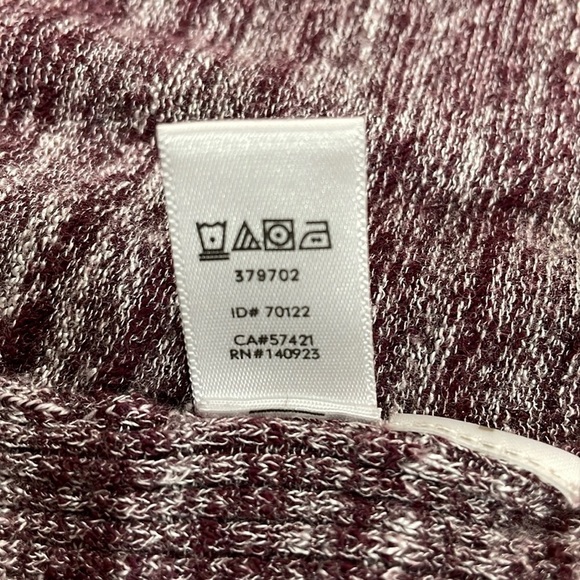 LOFT Burgundy Maroon Heather Cardigan Sweater with Pockets M - Picture 12 of 13